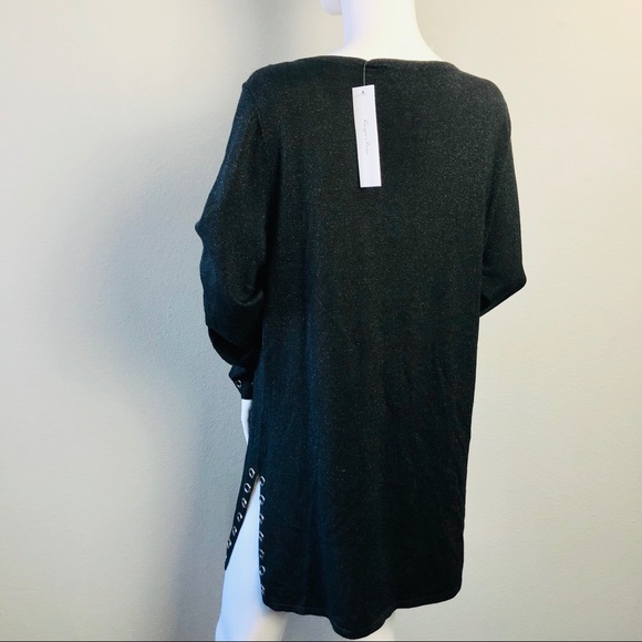 Black Harper Lane Mini Dress W/ Splits Stretchy - Picture 6 of 8